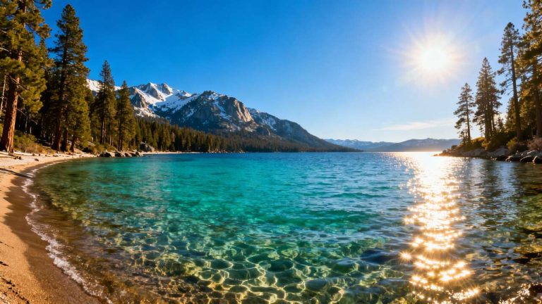Discover the Stunningly Blue Lake Tahoe Hidden in the California Mountains